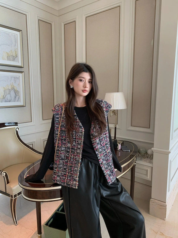 CHANEL 25S VESTE EN TWEED COL ROND STYLE 152