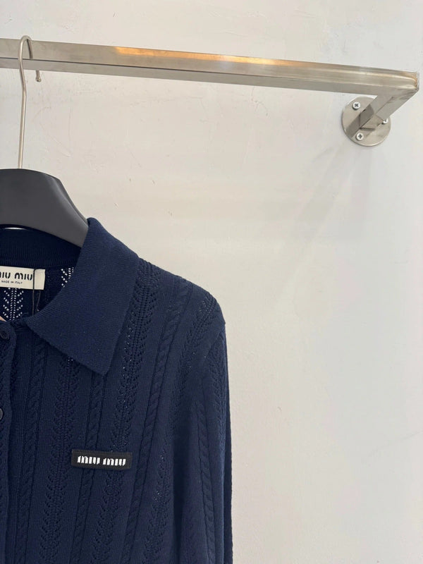 MIUMIU KNIT POLO SHIRT STYLE 61