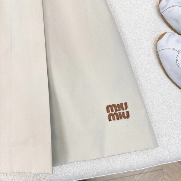 MIUMIU MIDI KHAKI SKIRT STYLE 73