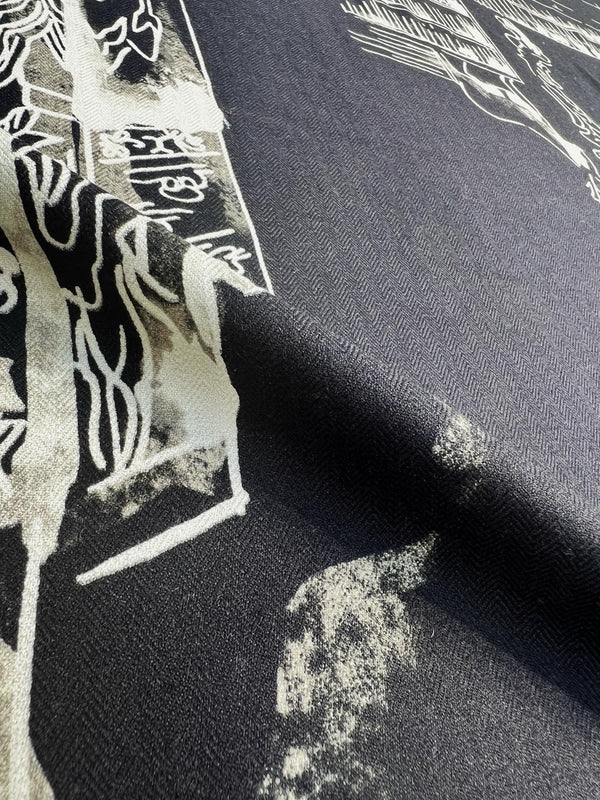 CHANEL 25S SCARF 135 IN CASHMERE SILK 737229