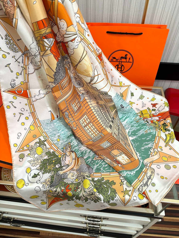 HERMES 25S SCARF 90 IN SILK 730533