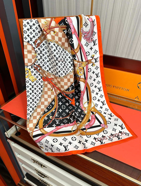 LV SCARF 90 CM IN SILK 738451