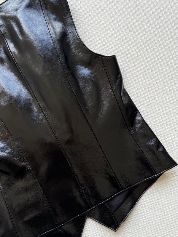GILET EN CUIR CHANEL STYLE 18