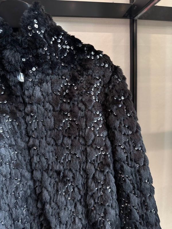 BLOUSON CHANEL 25S EN VELOURS ORNÉ DE SEQUINS 464