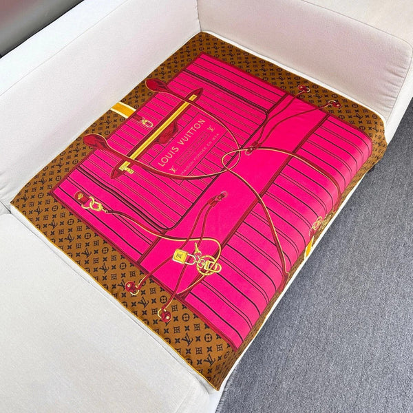 LV SCARF 90 CM IN SILK 737303