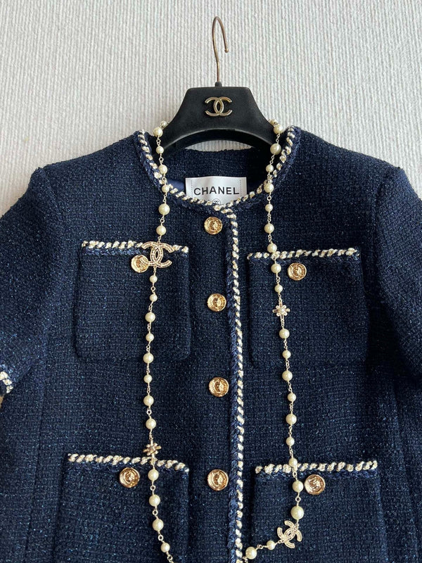 VESTE CHANEL EN LAINE À MANCHES COURTES STYLE 29