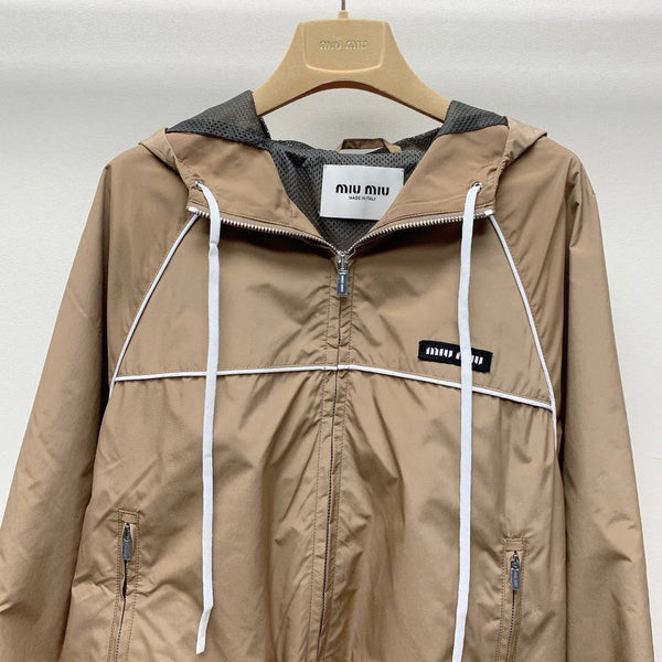 MIUMIU ZIP-UP HOODED JACKET 25S 268032