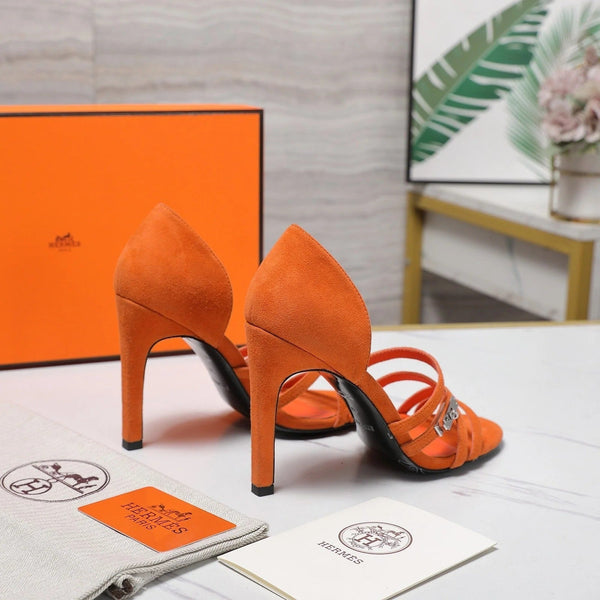 Sandales HM 26ss 85 Suède Orange 601236