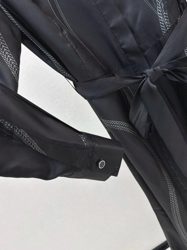 HERMES 25S LONG SILK DRESS 80580