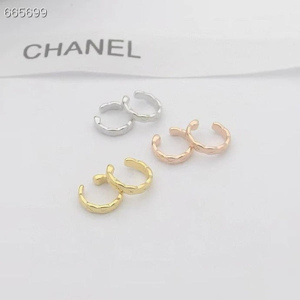 COCO CRUSH QUILTED MOTIF HOOP EARRINGS