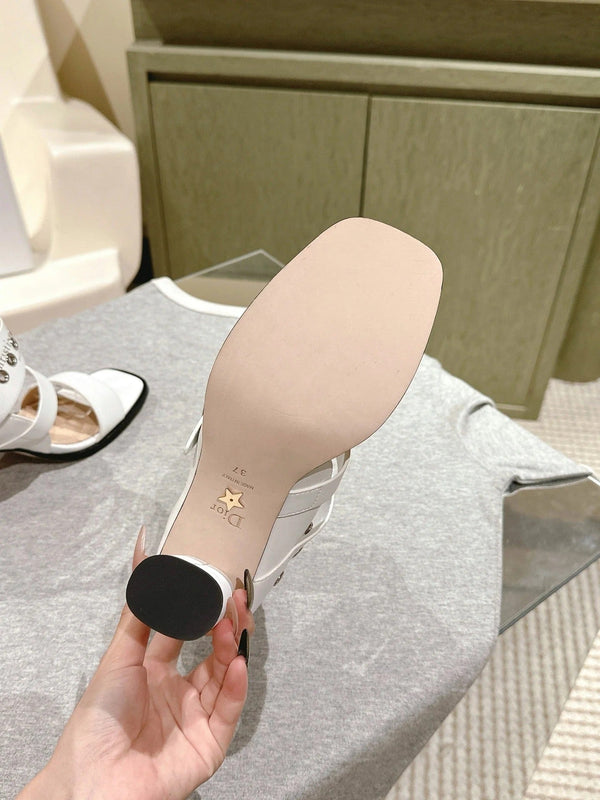 CD 26s High Heel Sandal 65 White Sheepskin 661539