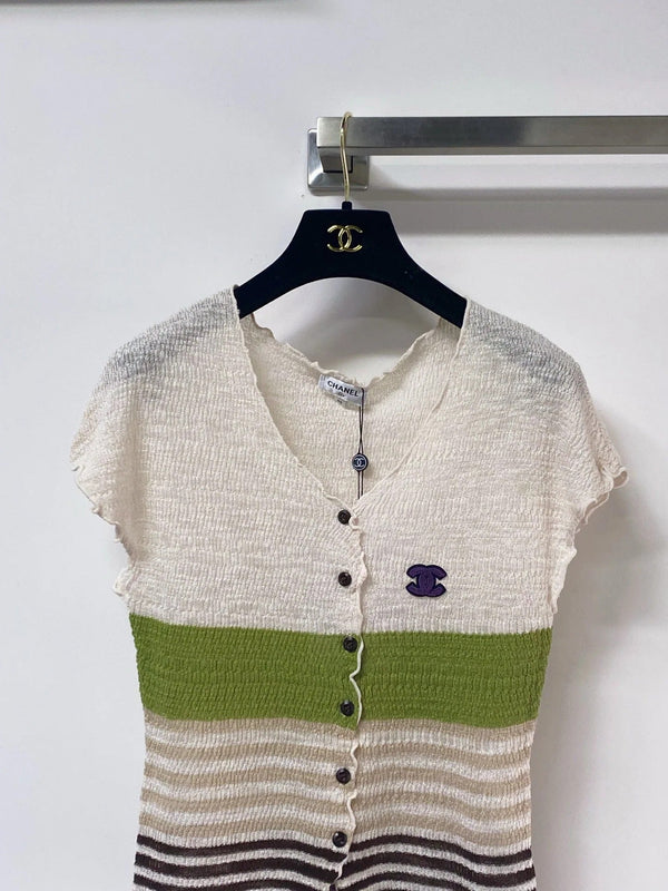 CC 2026 Knitted Short-Sleeved Top Flax Lelin 471725