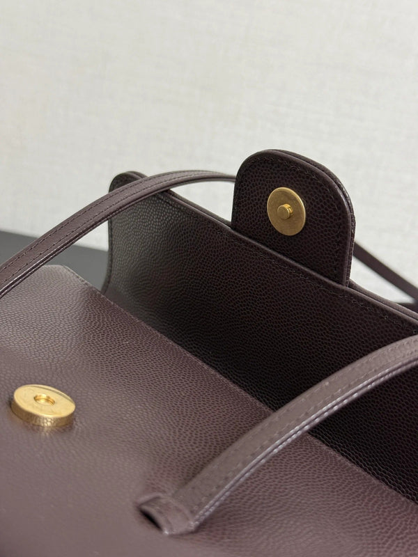 Chanel 2026 Preppy Coco Bag Brown Chocolate Caviar Leather Gold Hardware