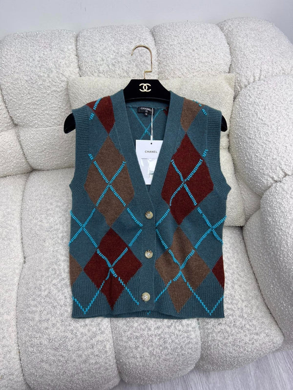 CHANEL ENSEMBLE 25S GILET EN MAILLE STYLE 255
