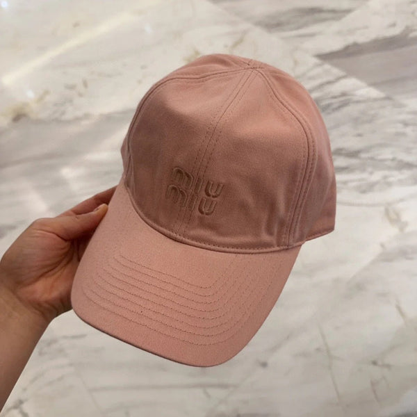 CAPPELLINO DA BASEBALL MM IN TESSUTO ROSA MELONE CON LOGO RICAMATO STILE 4