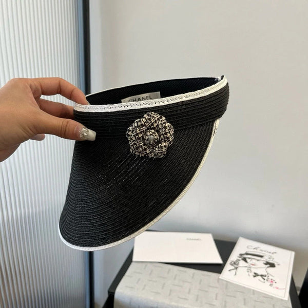 CC CAPPELLO DA SOLE MODEM NERO CON FIORE 673934