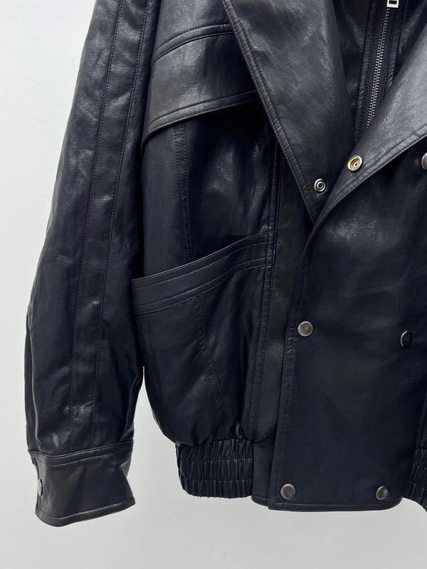 BLOUSON EN CUIR YSL 25S STYLE 137