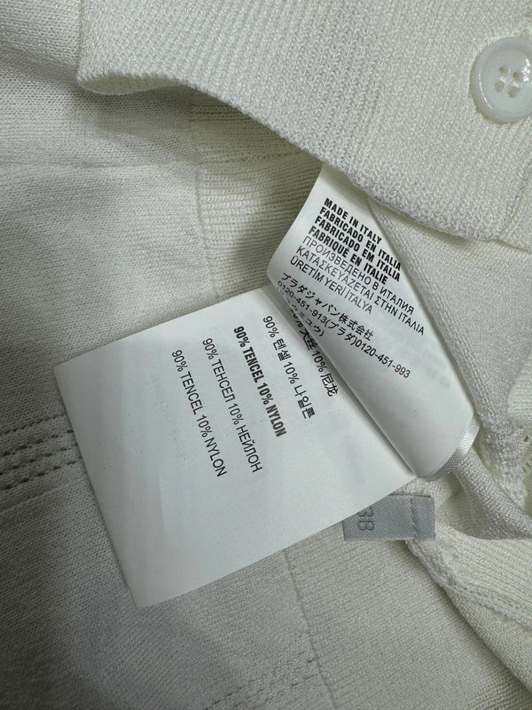 MIU 25S ROUND NECK STRIPED KNIT RAGLAN SHORT SLEEVES 264108