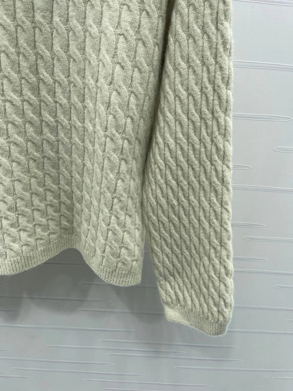 MIUMIU HALF-ZIP KNITTED PULLOVER WITH COLLAR STYLE 485