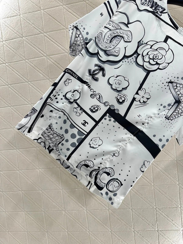 T-SHIRT MANCHES COURTES CHANEL 25S STYLE 119