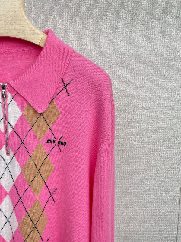 MIUMIU KNIT POLO SHIRT STYLE 63