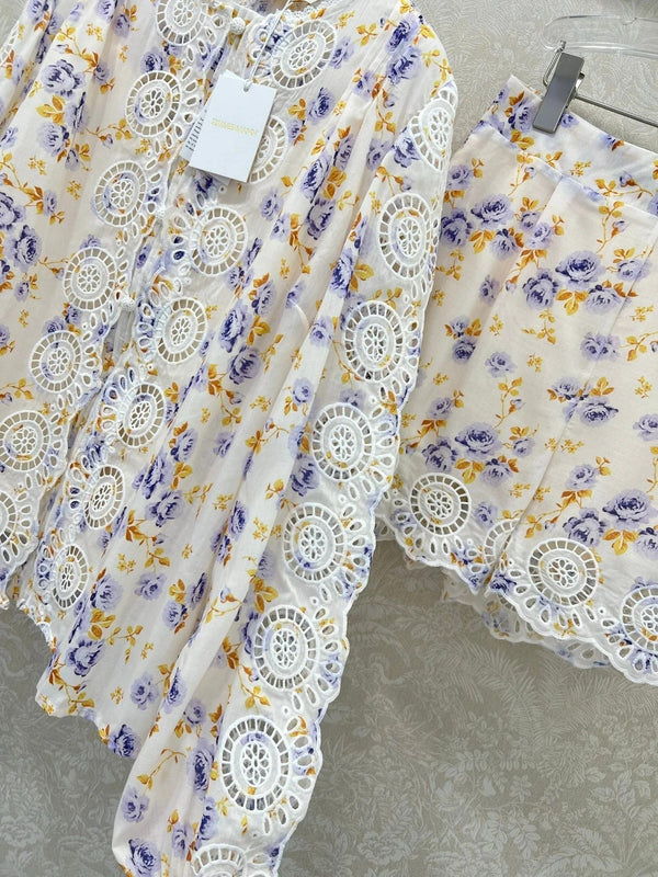 ZIMMER NEW PRINTED TOP AND SHORTS SET 269293
