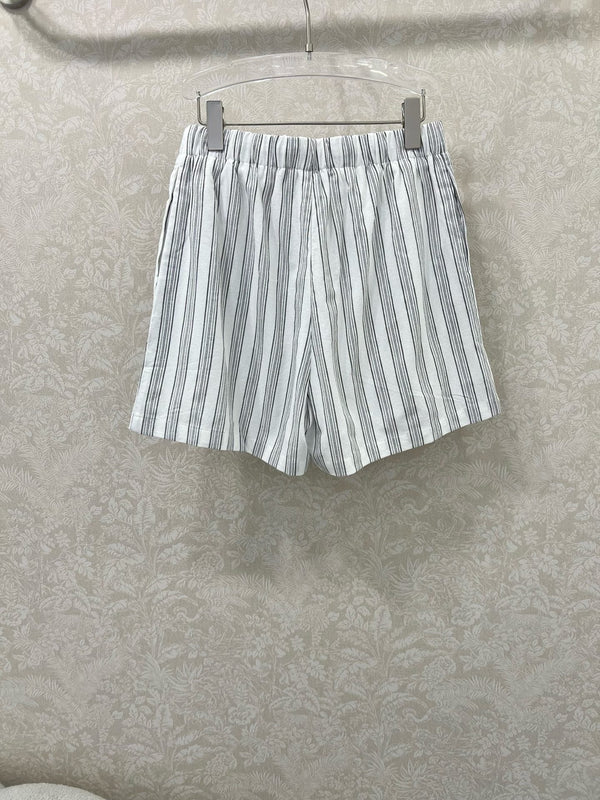 RALPH LAUREN STRIPED LINEN SHORTS 269163