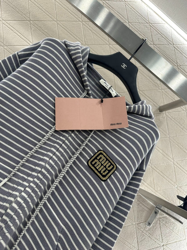 MIUMIU FLEECE HOODED JACKET STYLE 96