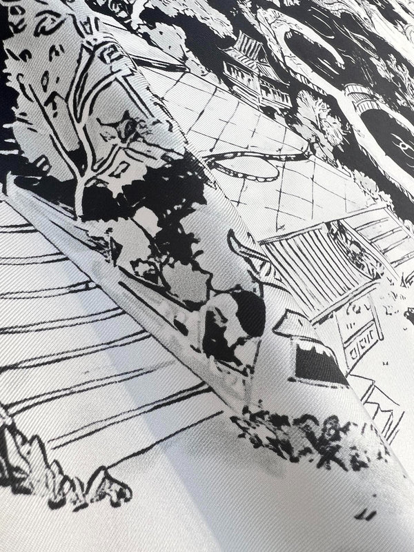 CHANEL 25S SCARF 90 IN SILK 735864