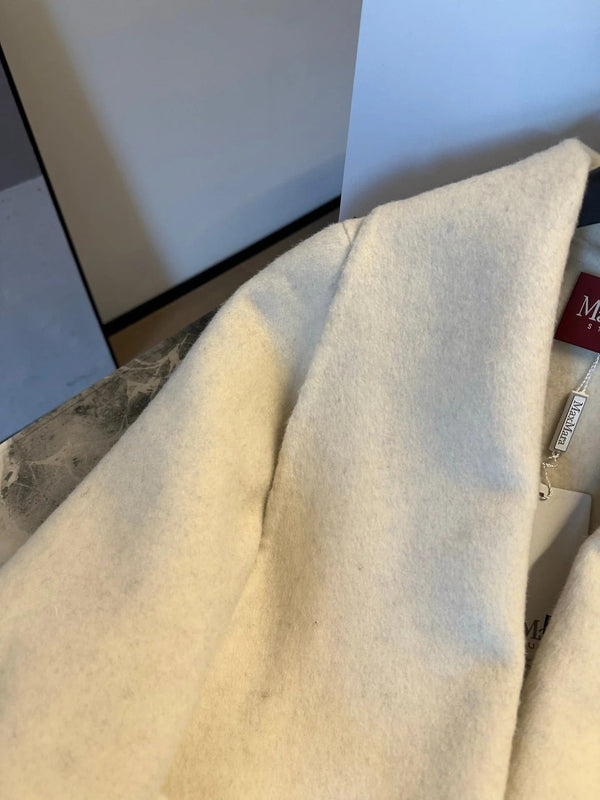 MANTEAU EN CACHEMIRE MAX MARA 25S AVEC BORDURE EN FOURRURE DE RENARD 204
