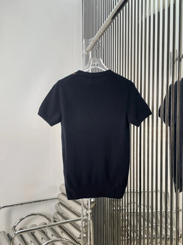 MIUMIU SHORT-SLEEVE KNIT TOP STYLE 71