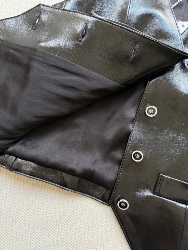 GILET EN CUIR CHANEL STYLE 18