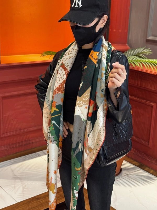 HERMES 25S SCARF 140 IN SILK 733915