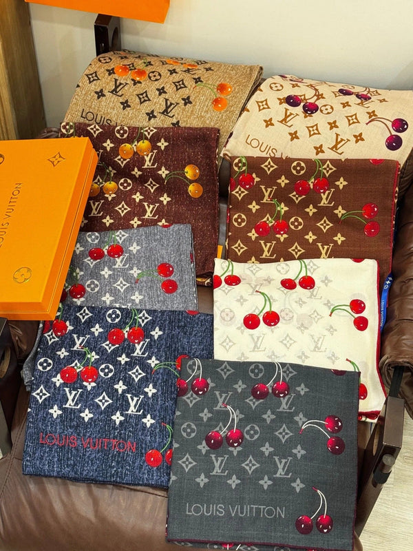 LV SCARF 140 CM IN WOOL MIX SILK 737266