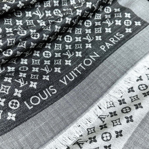 LV SCARF 120 CM IN WOOL MIX SILK 737299
