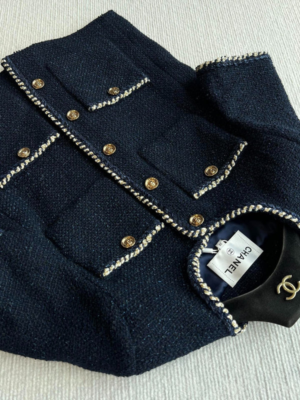VESTE CHANEL EN LAINE À MANCHES COURTES STYLE 29