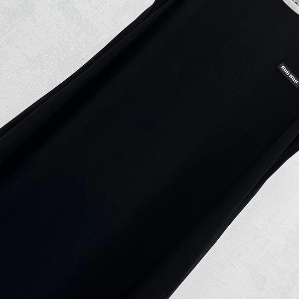 MIU 25S LONG VEST DRESS IN ACETATE 264519
