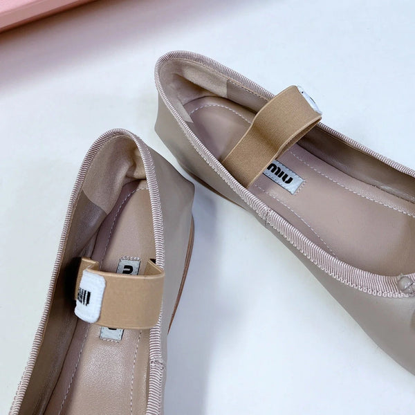 M BALLET FLAT SHOES LIGHT NUDE SHEEPSKIN