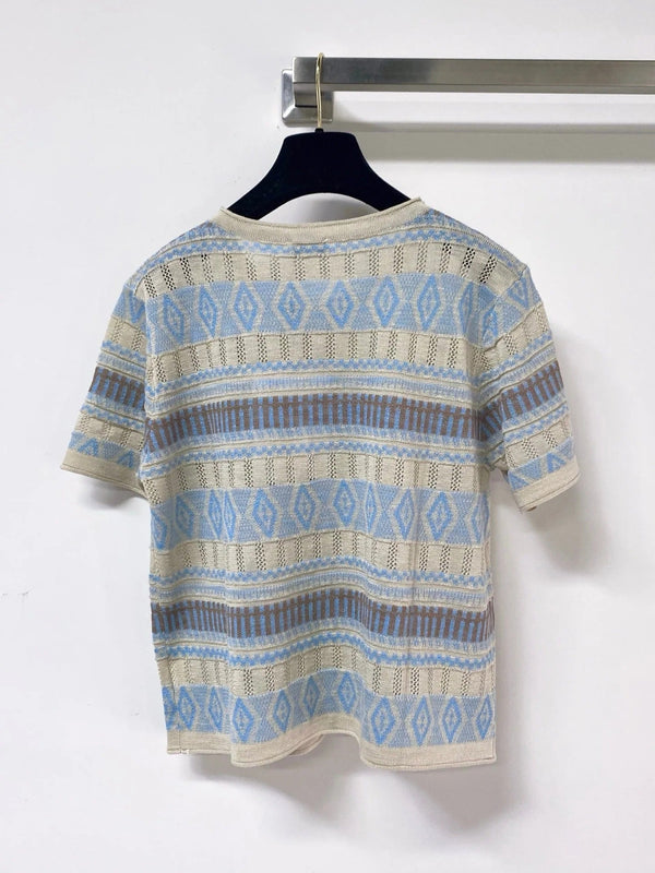 CC 2026 Short Sleeve Button Down Cardigan Flax Lelin 435143