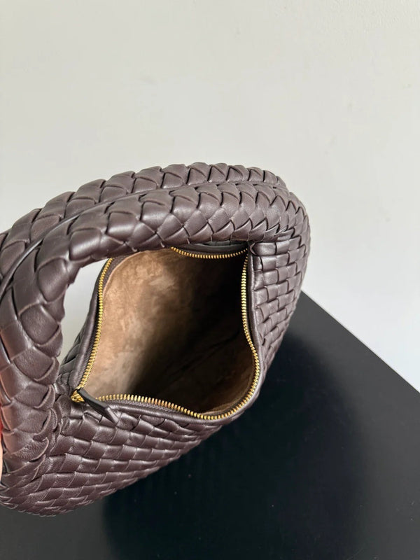 Sac bandoulière Bottega Veneta 35cm Cuir Intrecciato Marron
