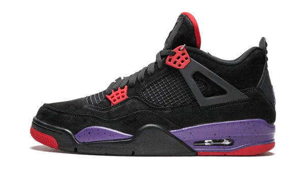 Nike Air Jordan 4 Raptors Black Purple Red Suede