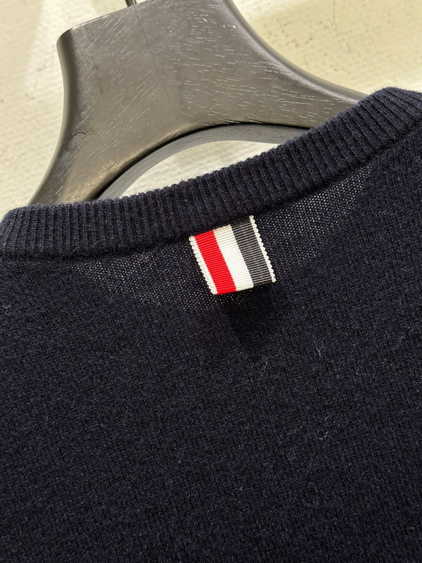 Miumiu 2026 Horse Cardigan Navy Blue Wool