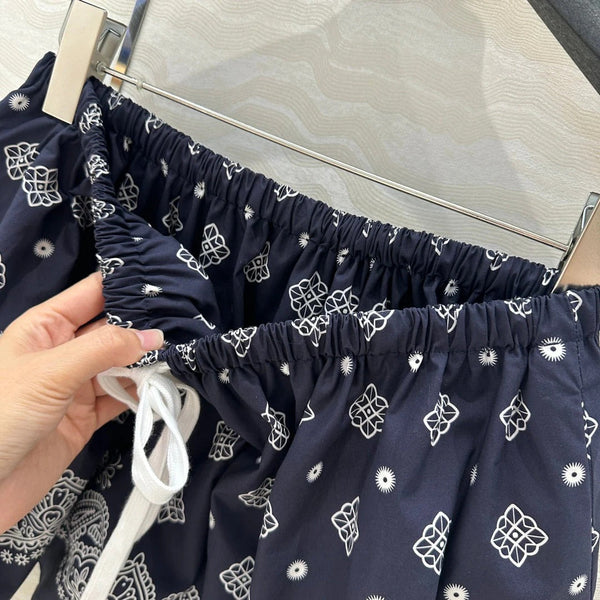JUPE MI-LONGUE PLISSÉE BLEU NUIT MIUMIU