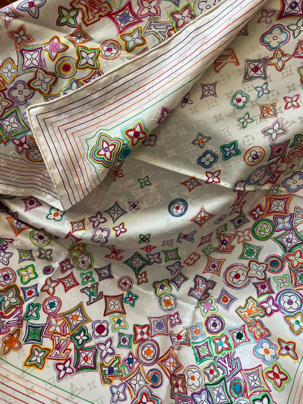 LV SCARF 90 CM IN SILK 715639