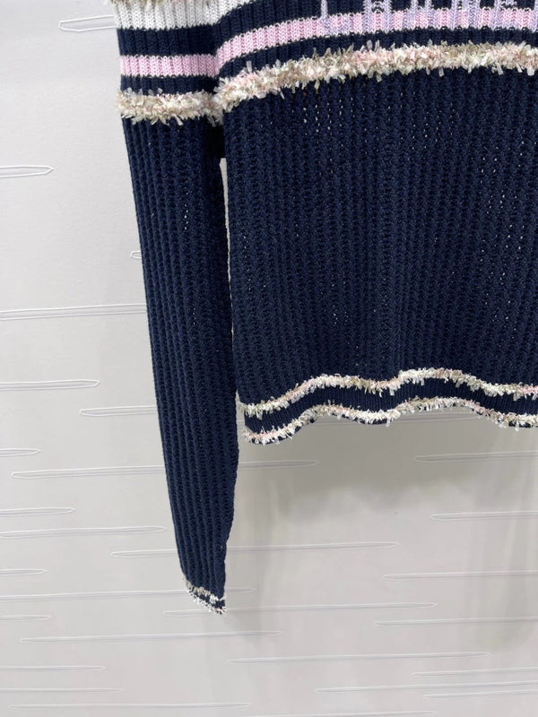 CHANEL PULL EN MAILLE AJOURÉE MANCHES LONGUES STYLE 162 COLLECTION 25S