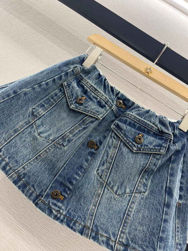 COMPLETO GIACCA E GONNA IN DENIM MIUMIU 274644