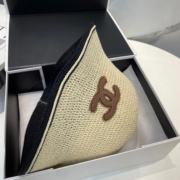 STRAW BUCKET HAT IN BEIGE 672974