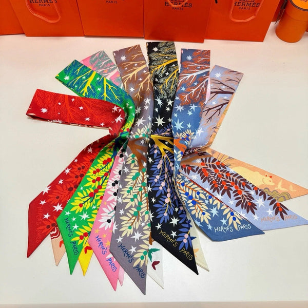 HERMES 25S SILK NECKERCHIEF 86 IN SILK 714354