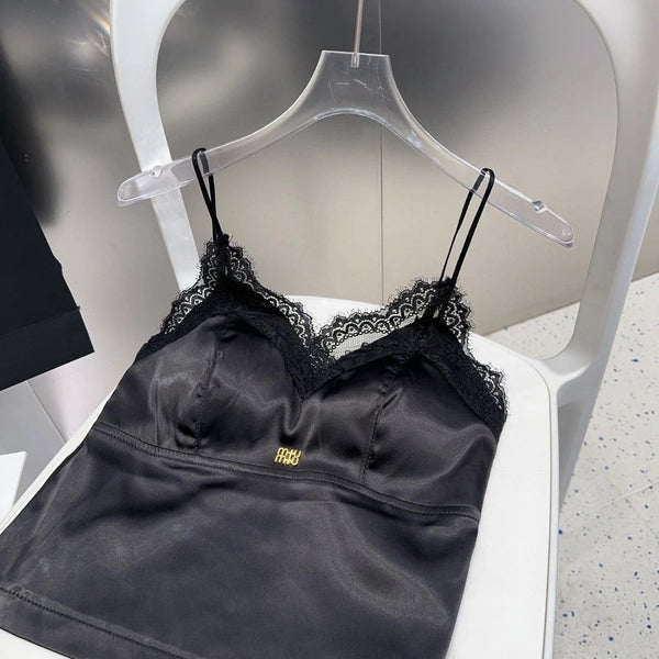 CAMISOLE 625969 IN BLACK SILK