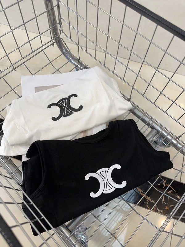 TANK TOP 627696 IN BLACK COTTON RIBBED